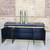 LANE ALTAVISTA  80s Post Modern Waterfall MCM Black Lacquer Sideboard 10 thumbnail