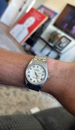 Cream Dial Roman Numerals Rolex Datejust 36mm Ref: 16220 mid-90’s production 1
