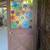 Mid Century door Art deco vintage antique stained glass wood farmhouse 2 thumbnail