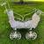 VINTAGE FANCY IRON BABY DOLL CARRIAGE STROLLER BUGGY 1 thumbnail