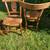 FOUR VINTAGE MATCHING WOOD CHAIRS WITH RUSH SEATS AND CARVED DEER 20 thumbnail