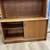 Teak Veneer Large Bookcase. 4 Open Shelves & Cabinet. 6 thumbnail