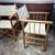 Pair of Vintage Folding Director’s Chairs Teak Blonde Wood & Canvas 2 thumbnail