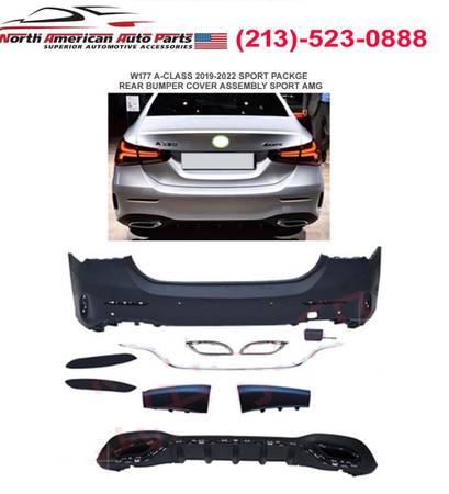W177 A-CLASS 2019-2022 REAR BUMPER COVER SET A200 A250 A300 A350 A43 1
