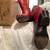 Gorgeous full snake python knee high Dan Post boots 6.5 M RED 3 thumbnail