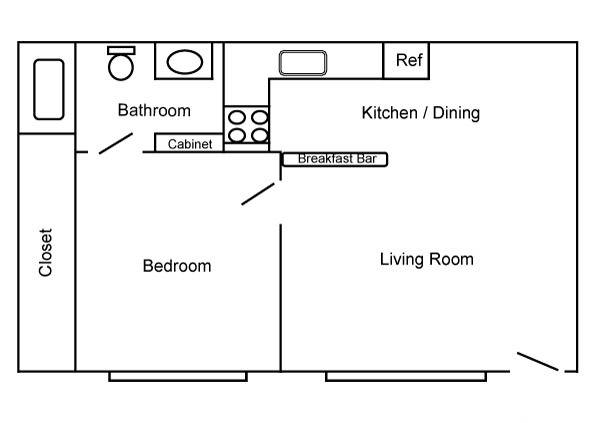 $2,050 / 1br - 453ft2 - 1BR 1BA apt :: NEW cabinets :: Spacious floor plan :: Generous closet (san jose downtown)63946670484099122