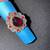 Red Garnet & Coral Marked 925 Sterling Jewelry Ring. 5.3+ grams Size 6.5 (US). 4 thumbnail