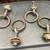 4 Antique Steel Bolted Hooks On Rings ! 5 thumbnail