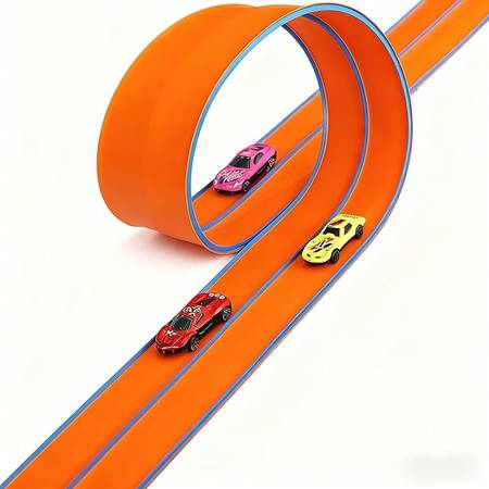 Flexible Race Track Toys for Kids, 15 Ft Flex Tracks Starter Set with 1
