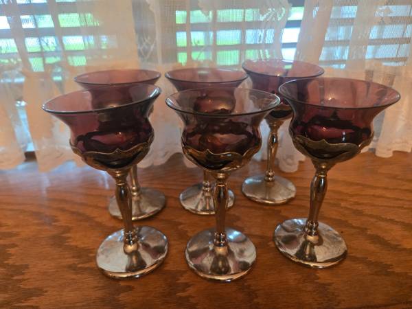 Amethyst wine glasses 1