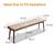 Entryway Bench, Oak Wood, Khaki, 51"L x 11"W x 17"H 9 thumbnail