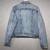 Levi's Trucker Jacket Womens Large Blue Light Wash Ex-Boyfriend 3 thumbnail
