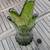 Large Swung Vase LE Smith #5160 Green Diamond Vintage Glass 3 thumbnail