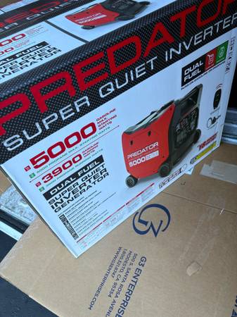 Predator Generator 5000 - new with 2 year extended warranty 1