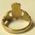 Gold Claddagh Ring Size 8.25 Made in IRELAND by JMH 375 Hallmark 2 thumbnail
