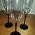 Vintage black stem champagne glasses 2 thumbnail