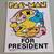 1980 Unused PacMan for President Sticker 1 thumbnail