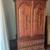 Elegant Solid Oak Two-Piece Custom Cabinet with Ornate Detailing 1 thumbnail