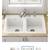 New Delta waterfall kitchen sink faucet 4 hole white 14 thumbnail