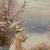 original signed oil board painting woman river spring flower pastels 3 thumbnail