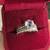 925 Sterling Silver 2pc diamond ring set size 7 2 thumbnail