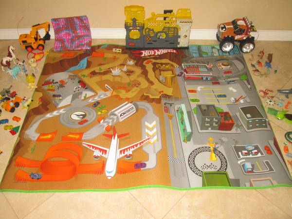 $15 for All Activity Rug Mat 48x60", Construction Trucks, Dinosaurs, Z 1