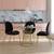 2 CosmoLiving Velvet Upholstered Dining Chair (2) Black/Gold -NEW- 4 thumbnail