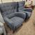 Pair of Blue MCM Style Wingback Chairs 2 thumbnail