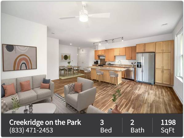 $1,610 / 3br - 1198ft2 - Affordable convenience at Creekridge on the Park! Washer & Dryer in un (Charlotte)63925334790018120