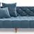 Interior Define Ms. Chesterfield Sapphire Velvet Sofa & Ottoman 7 thumbnail
