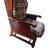 Mid Century Plaid Wooden Grandpa Armchair Vintage Chair 1 thumbnail