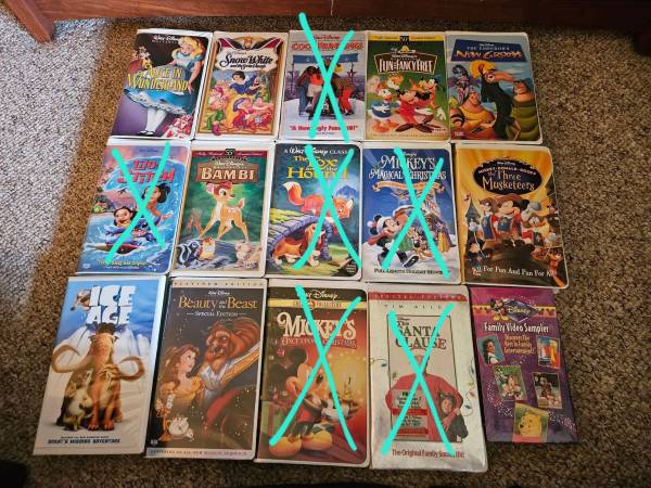 Disney VHS Tapes 1