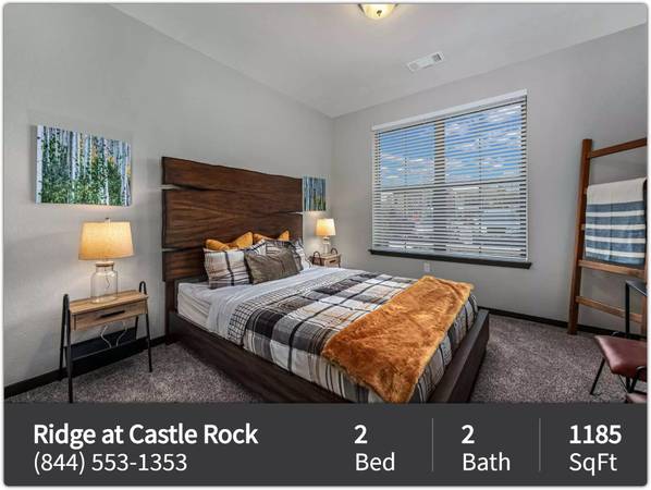 $2,168 / 2br - 1185ft2 - 6 Weeks Free! Wonderful amenities & spacious floorplans! (Castle Rock - Deputy Zack S. Parrish III Memorial Park)63920602665603121