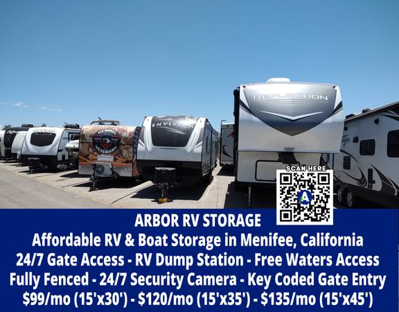 $120 $120 (15'x35' Space) Secure Trailer/Boat/RV Storage (Homeland/Menifee)64028081841153120