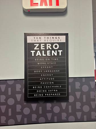 Motivational Canvas Wall Art – “Zero Talent” 1