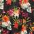 Brooklyn Standard Black Floral Skull Hawaiian Print Button Up Shirt Me 3 thumbnail