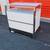 Mini-Dresser; Michael Amini White Glass and Metal Cabinet 13 thumbnail