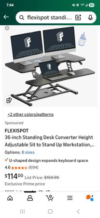 Standing convertible computer desk 1