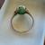 ANTIQUE 18K Gold Green Jade Ring 2 thumbnail