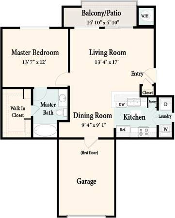 $2,355 / 1 hab - 764 pies² - Excelente apartamento de 1 habitación – ¡764 pies cuadrados con garaje!64044023341827121
