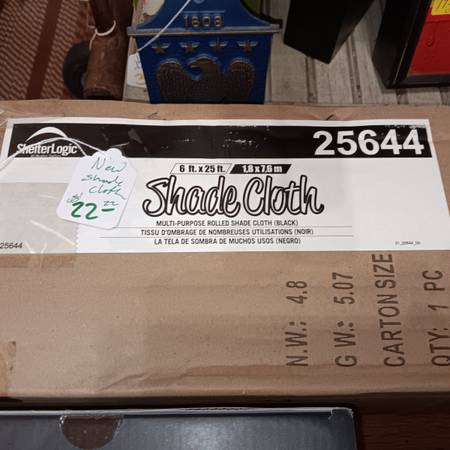 NiB - roll black shade clothe 6 x 25 ft / foot / feet 1