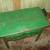 VOILA 1800's Wood SPANISH TABLE  with DRAWER  39"x 21"x 29 1/2" GREEN 5 thumbnail