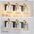 Black and Gold 3-Lights Bathroom Light Fixture Over Mirror, Crystal Wall Lightin 4 thumbnail