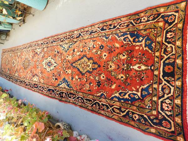 17.1 x 3 Persian antique runner rug 100% wool hand knotted carpet 1
