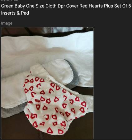 Green Baby Reusable Cloth Diaper Cover plus 5 inserts 1