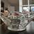 Vintage Clear Etched and Lace Trim Serving Bowl 8” 4 thumbnail