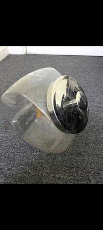 Glass candy jar w/metal lid 1