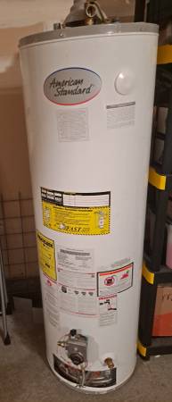 American Standard 40 gallon natural gas water heater 1