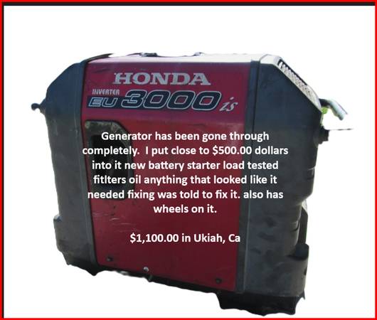 Honda Generator EU3000 1
