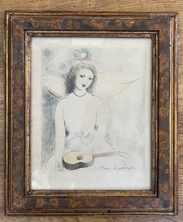 Young Girl With a Guitar - Original Etching -Marie Laurencin